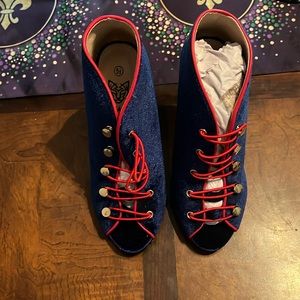 Unique Royal blue booties